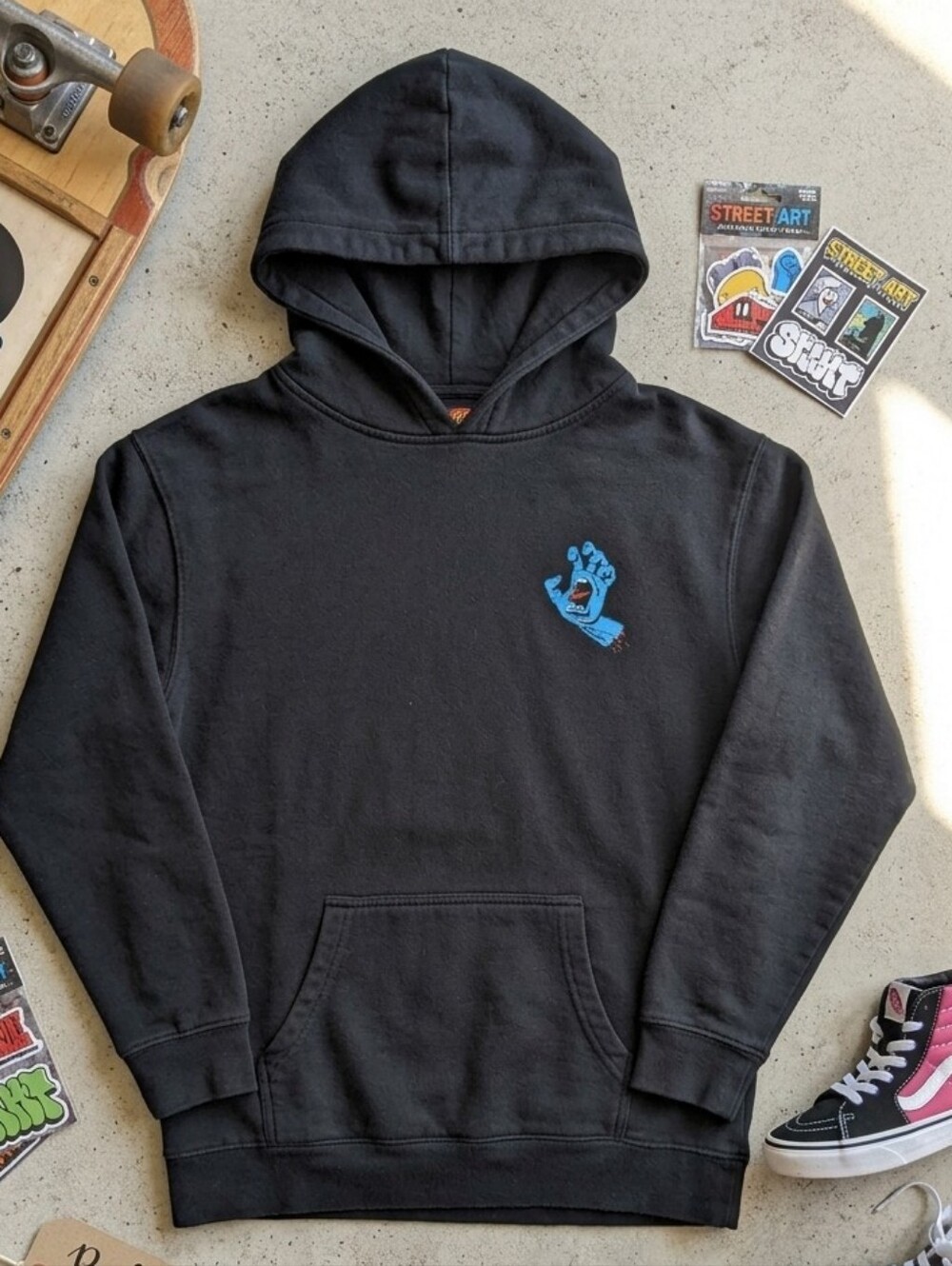 Santa Cruz Skateboards Screaming Hand Youth Hoodie Black XL